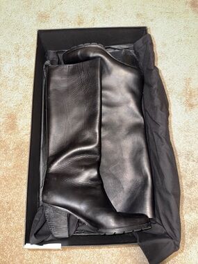 Walter Steiger Black Leather Knee-High Men’s Boots